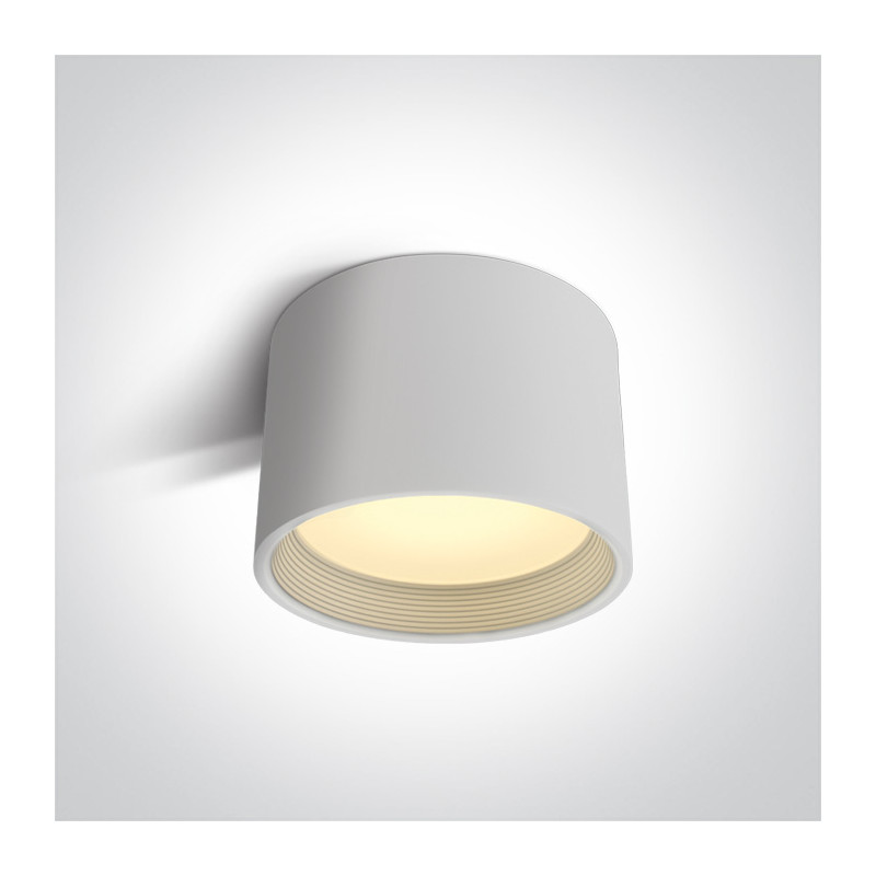 12135L/W/W biała oprawa sufitowa COB LED 3000K 35W nieściemnialny zasilacz LED w zestawie