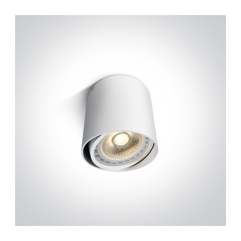 12142/W biała regulowana oprawa sufitowa z oprawką GU10 R111 75W