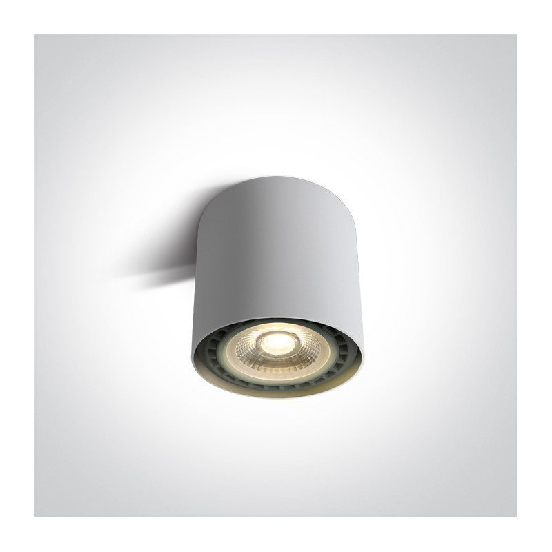 12144/W biała oprawa sufitowa z oprawką GU10 R111 15W