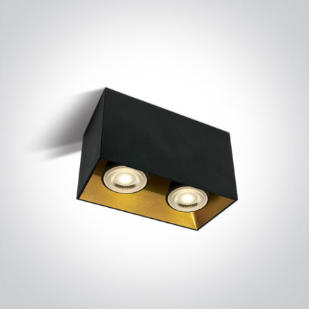 12205TA/B czarna oprawa sufitowa z oprawką GU10 MR16 2x10W