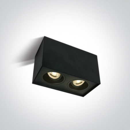 12205YA/B czarna oprawa sufitowa z oprawką GU10 MR16 2x10W