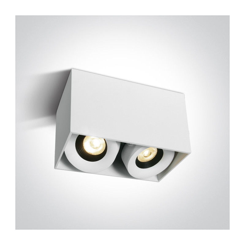 12208XA/W/W biały cylinder COB LED 3000K 2x8W dimmm zasilacz dimmm o stałym napięciu 350mA w komplecie