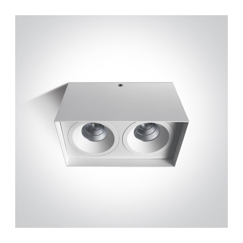 12211L/W/W biały cylinder COB LED 3000K 2x11W nieściemnialny zasilacz LED w zestawie