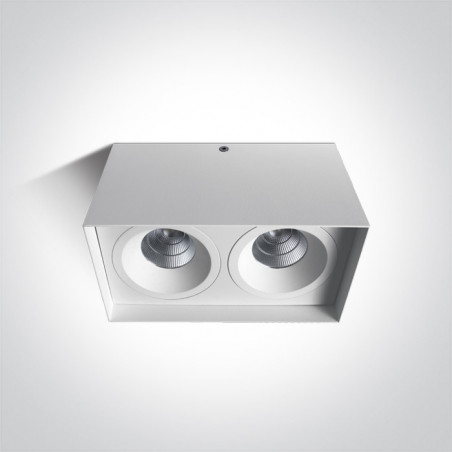 12211L/W/W biały cylinder COB LED 3000K 2x11W nieściemnialny zasilacz LED w zestawie