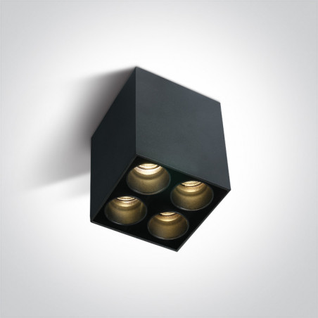 12406C/B/W czarna oprawa sufitowa SMD LED 10W 3000K dark light zasilacz LED 700mA w zestawie