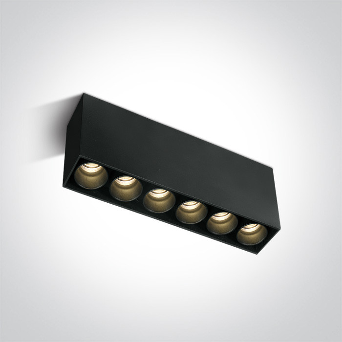 12606C/B/W czarna oprawa sufitowa SMD LED 15W 3000K dark light w zestawie z zasilaczem LED 700mA