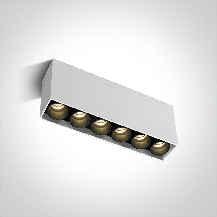 12606C/W/W biała oprawa sufitowa SMD LED 15W 3000K dark light w zestawie z zasilaczem LED 700mA