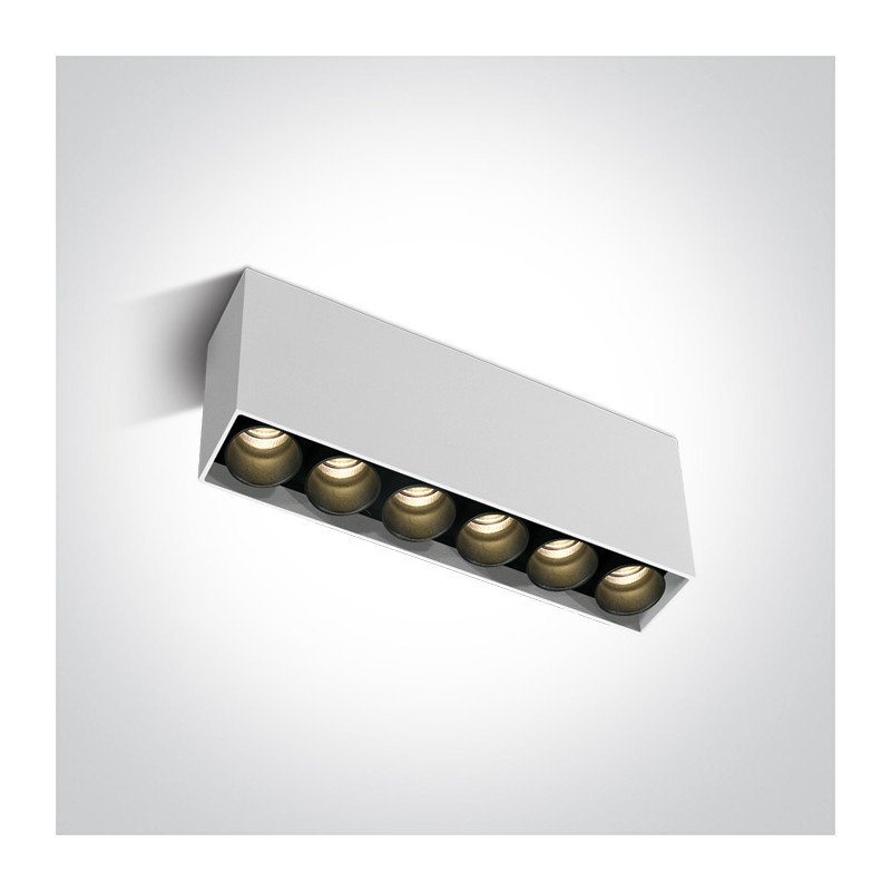 12606C/W/W biała oprawa sufitowa SMD LED 15W 3000K dark light w zestawie z zasilaczem LED 700mA