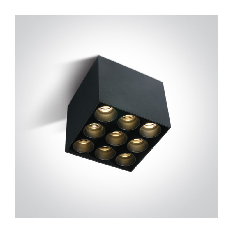 12906C/B/W czarna lampa sufitowa SMD LED 20W 3000K w komplecie z zasilaczem LED 700mA