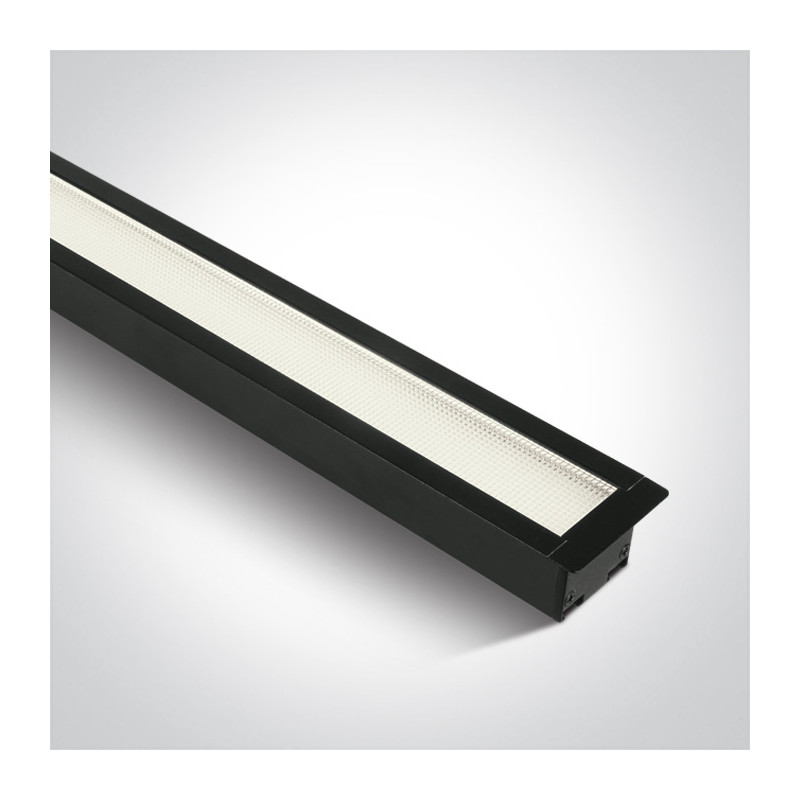 38145AR/B/C czarna wpuszczana oprawa sufitowa UGR19 LED 40W 230V 4000K w komplecie klipsy mocujące, złącza, zaślepki oraz zasila