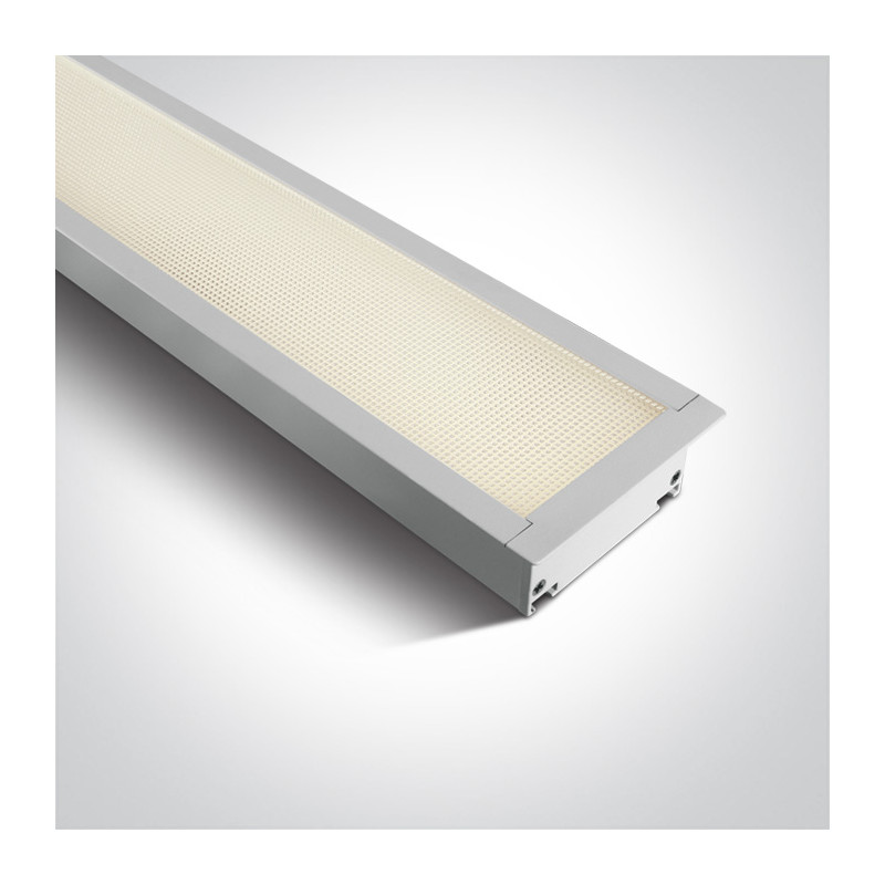 38150AR/W/W biała oprawa wpuszczana UGR19 3000K 40W + 4 klipsy mocujące, 4 złącza & 2 zaślepki możliwość podłączenia szeregowego