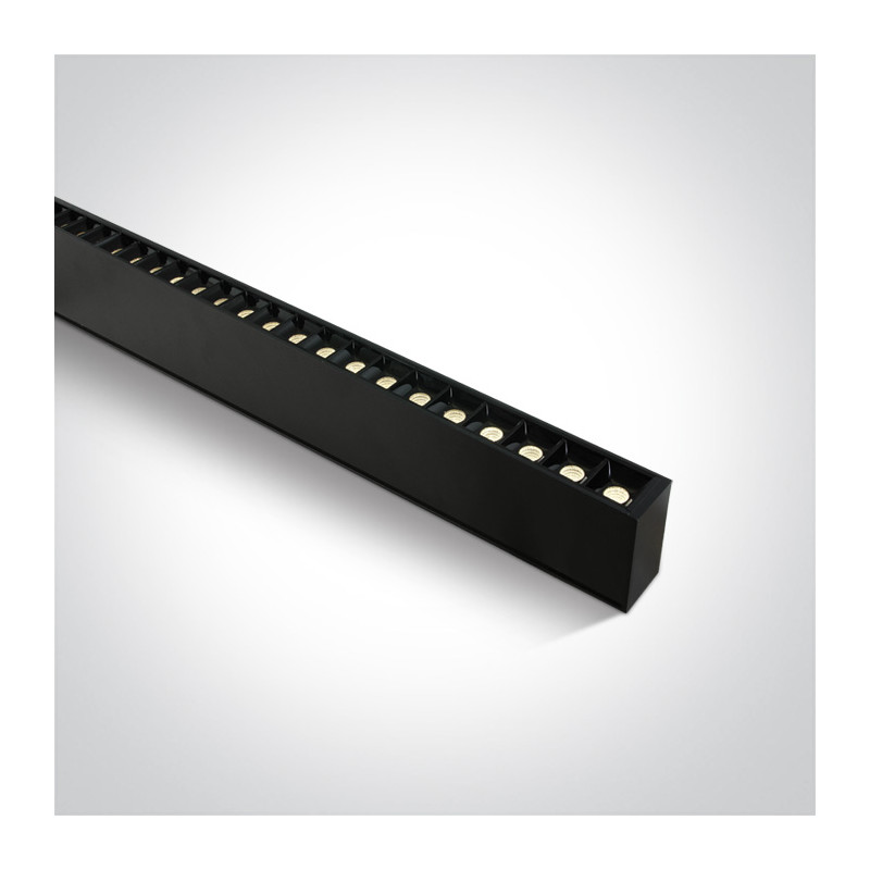 38150B/B/W czarna oprawa z możłiwością montażu podwieszanego lub natynkowego z 48 punktami LED UGR17 3000K 40W zasilacz 1000mA w