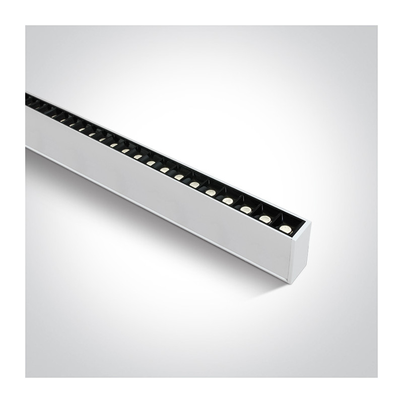 38150B/W/C biała oprawa z możłiwością montażu podwieszanego lub natynkowego z 48 punktami LED UGR17 4000K 40W zasilacz 1000mA w 