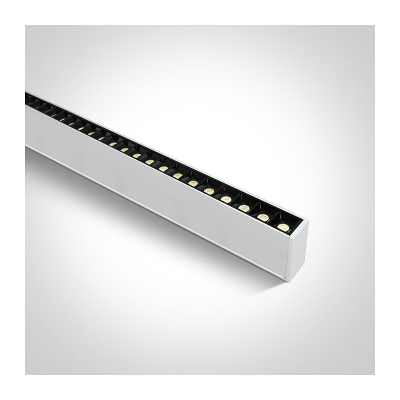 38150B/W/W biała oprawa z możłiwością montażu podwieszanego lub natynkowego z 48 punktami LED UGR17 3000K 40W zasilacz 1000mA w 