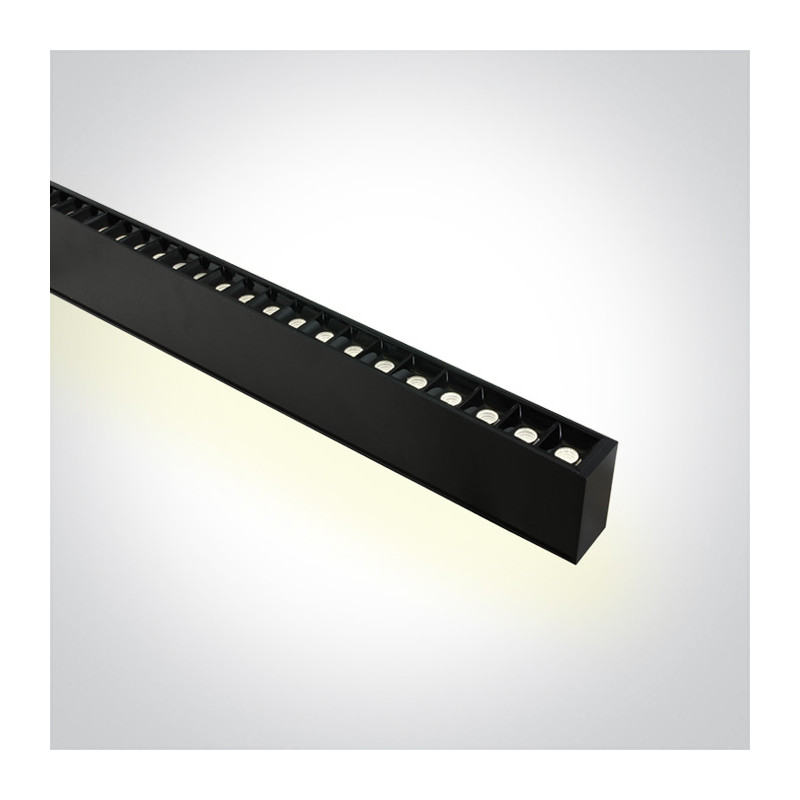 38150BU/B/C czarna oprawa do montażu podwieszanego UGR17 4000K 40W z 48 punktami LED i mocą 20W zasilacz 1000mA + 500mA w zestaw