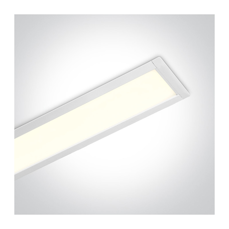 38150AR/W/W biała oprawa wpuszczana UGR19 3000K 40W + 4 klipsy mocujące, 4 złącza & 2 zaślepki możliwość podłączenia szeregowego