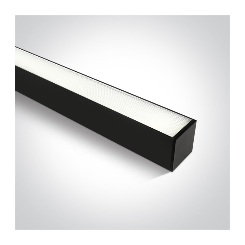 38160A/B/C czarna oprawa do montażu podwieszanego UGR19 LED 40W 230V 4000K w zestawie z klipsami mocującymi, złączami oraz zasil