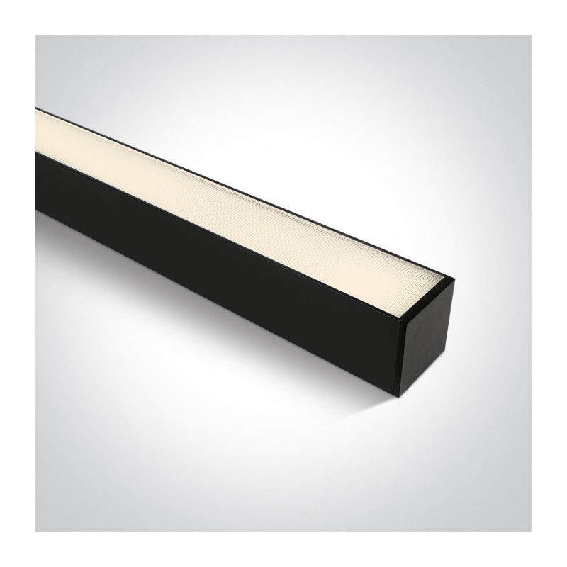 38160A/B/W czarna oprawa do montażu podwieszanego UGR19 LED 40W 230V 3000K w zestawie z klipsami mocującymi, złączami oraz zasil