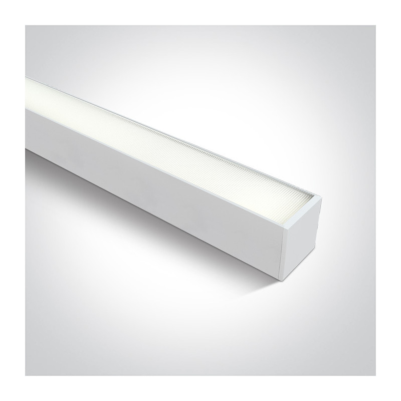 38160A/W/C biała oprawa do montażu podwieszanego UGR19 LED 40W 230V 4000K w zestawie z klipsami mocującymi, złączami oraz zasila