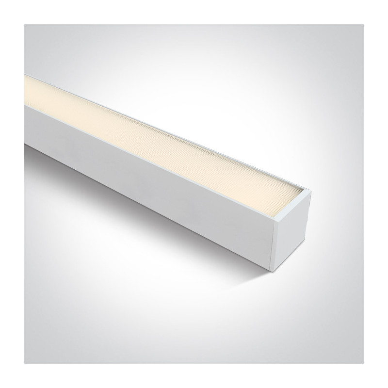 38160A/W/W biała oprawa do montażu podwieszanego UGR19 LED 40W 230V 3000K w zestawie z klipsami mocującymi, złączami oraz zasila