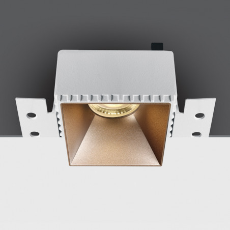 50105RM biały wpust z wymiennym odbłyśnikiem (zamówić osobno) i oprawką GU10 MR16 dark light puszka montażowa