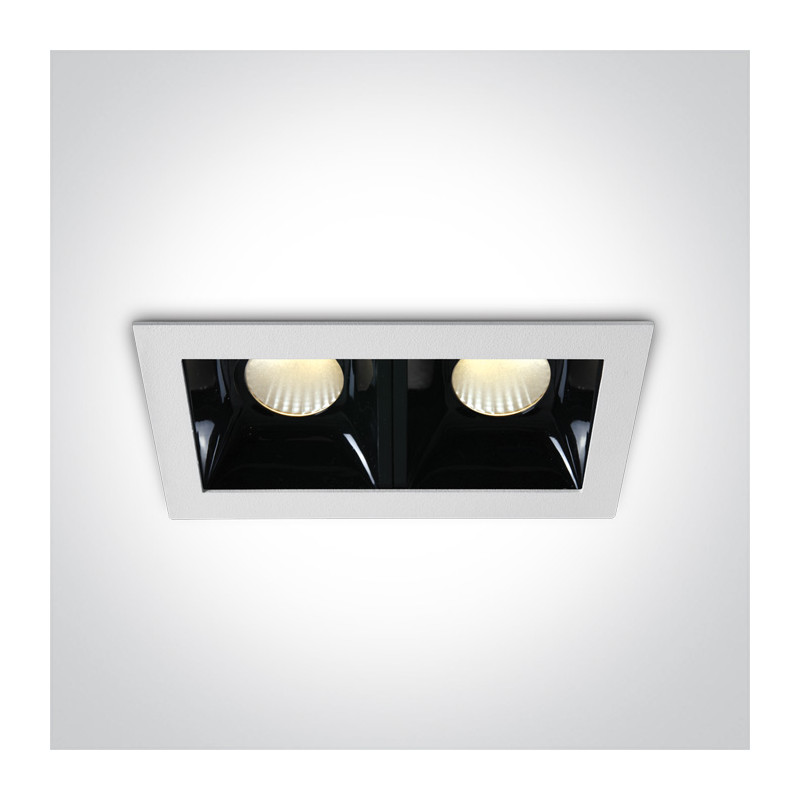50207B/W/W biały wpust COB LED 3000K 2x6,5W wymagany zasilacz o stałym napięciu 350mA