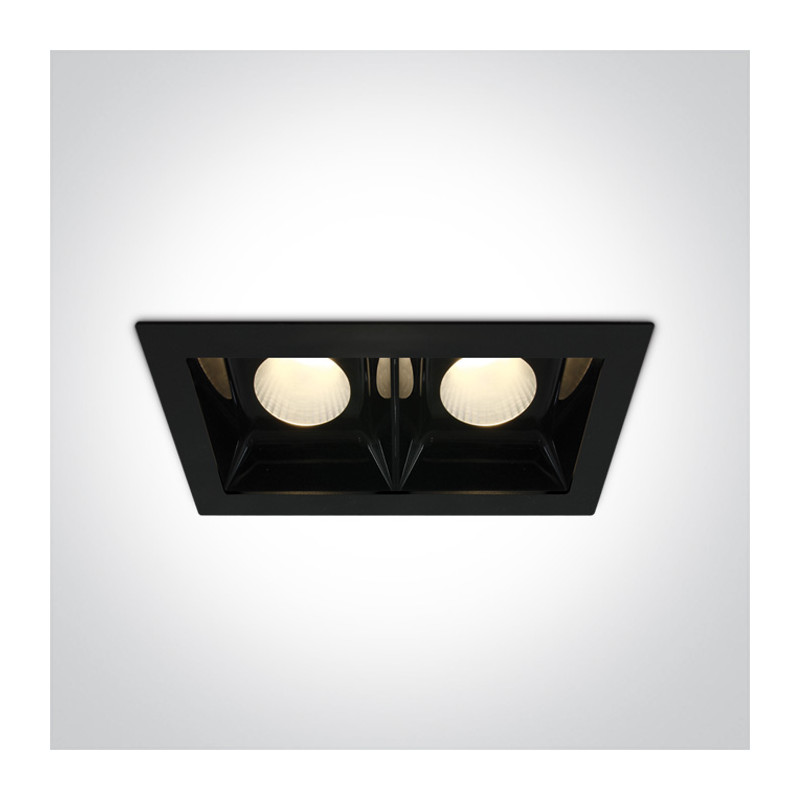 50220B/B/W czarny downlight LED 3000K 2x20W nieściemnialny zasilacz LED 500mA w zestawie