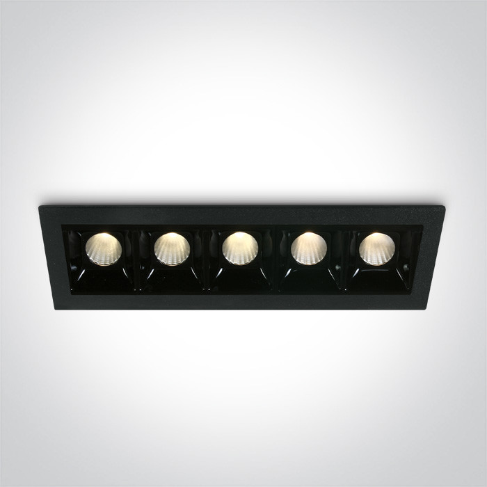 50502B/B/W czarny wpust LED 3000K 5x2W wymagany zasilacz 89015A