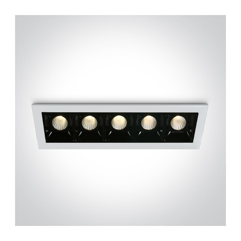 50502B/W/W biały wpust LED 3000K 5x2W wymagany zasilacz 89015A