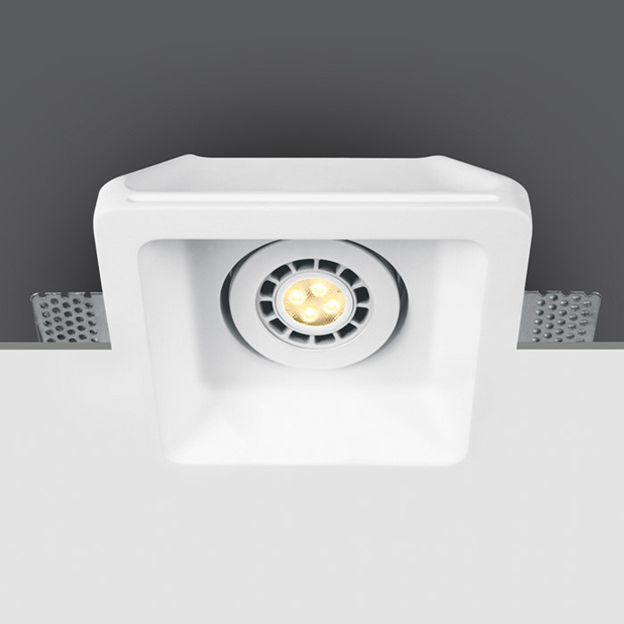 51105GT4 biały wpust z oprawką GU10 MR16 puszka montażowa