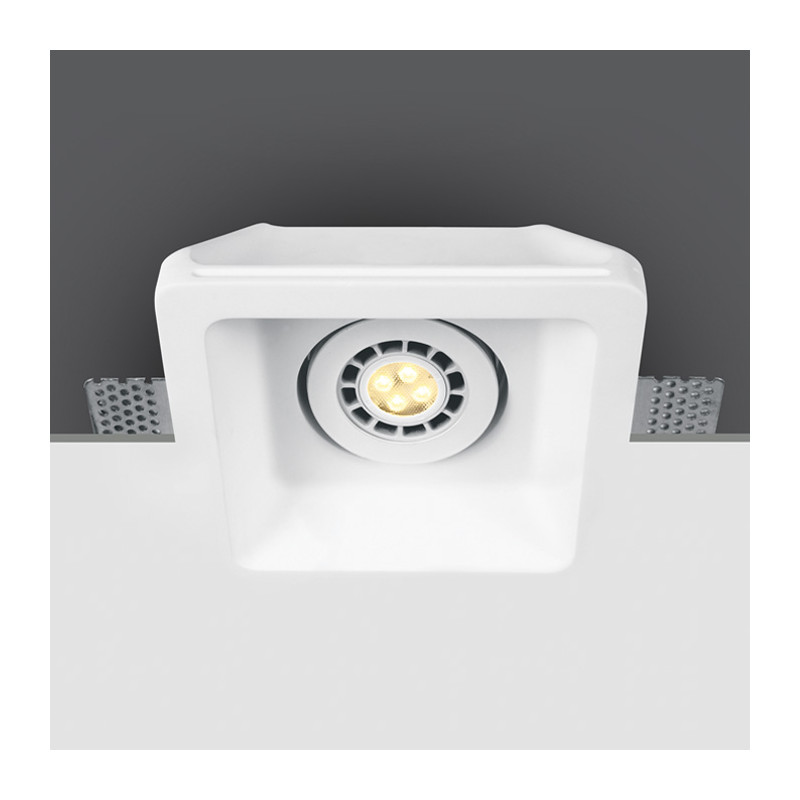 51105GT4 biały wpust z oprawką GU10 MR16 puszka montażowa