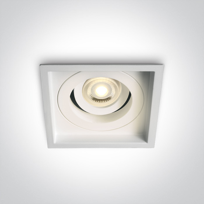 51105N/W biały wpust z oprawką GU10 MR16 semi-dark light