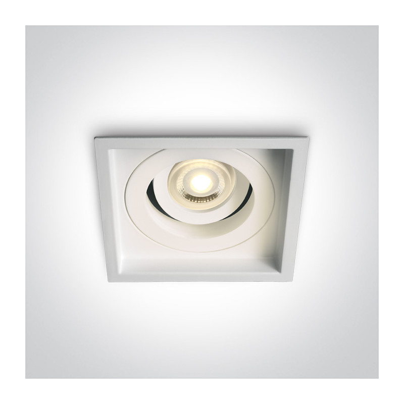 51105N/W biały wpust z oprawką GU10 MR16 semi-dark light