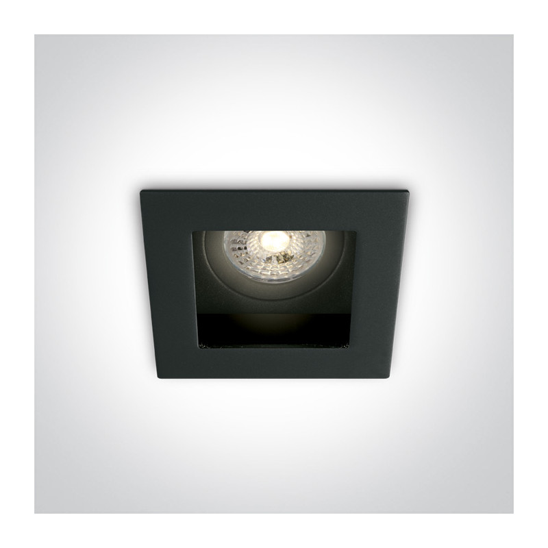 51105TA/B czarny wpust z oprawką GU10 MR16 dark light