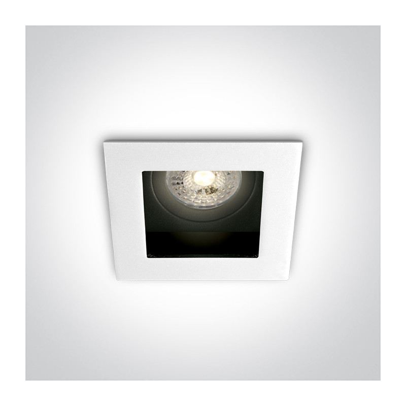 51105TA/W biały wpust z oprawką GU10 MR16 dark light