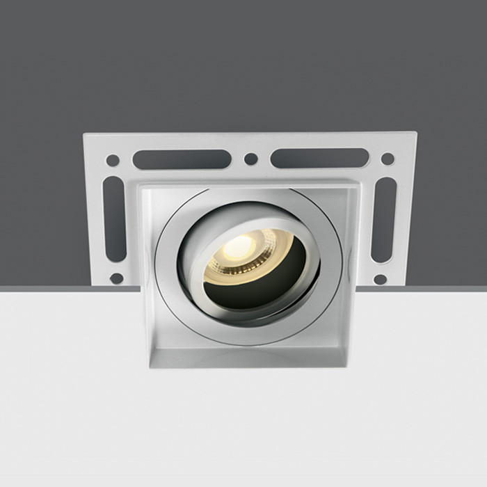 51105TR/W biały wpust z oprawką GU10 MR16 puszka montażowa