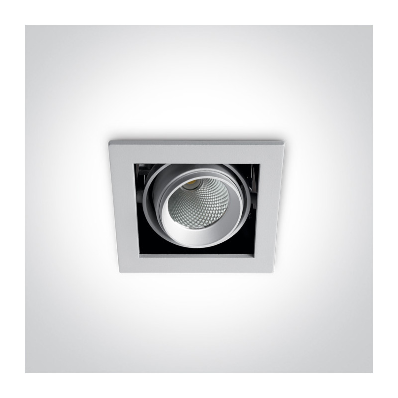 51109B/W/W biały wpuszczany downlight COB LED 3000K 10W nieściemnialny zasilacz LED w zestawie