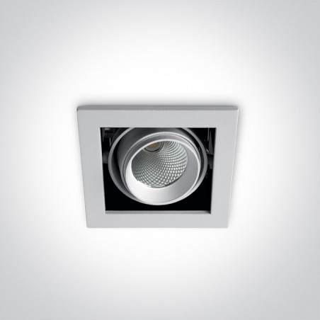 51109B/W/W biały wpuszczany downlight COB LED 3000K 10W nieściemnialny zasilacz LED w zestawie