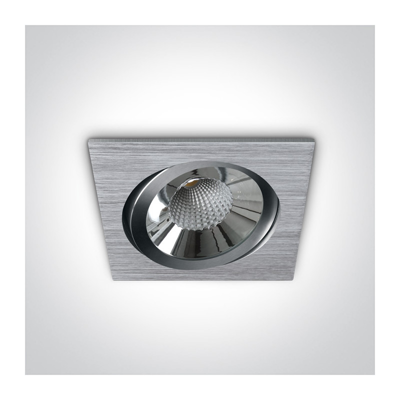 51110A/AL/W aluminiowy wpust COB LED 3000K nieściemnialny zasilacz LED w komplecie