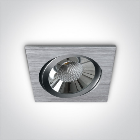 51110A/AL/W aluminiowy wpust COB LED 3000K nieściemnialny zasilacz LED w komplecie