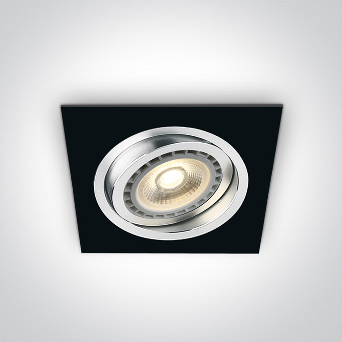 51110AB/B czarny wpuszczany downlight z oprawką G53 R111