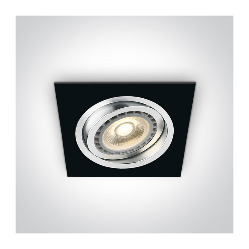 51110AB/B czarny wpuszczany downlight z oprawką G53 R111