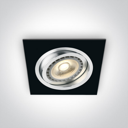 51110AB/B czarny wpuszczany downlight z oprawką G53 R111