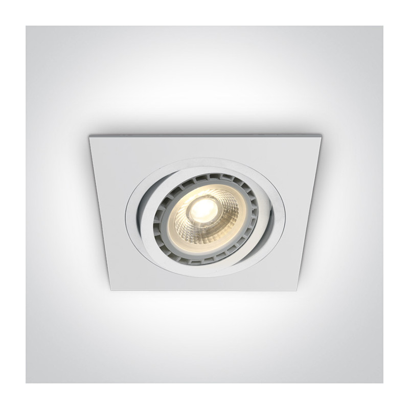 51110AB/W biały wpuszczany downlight z oprawką G53 R111