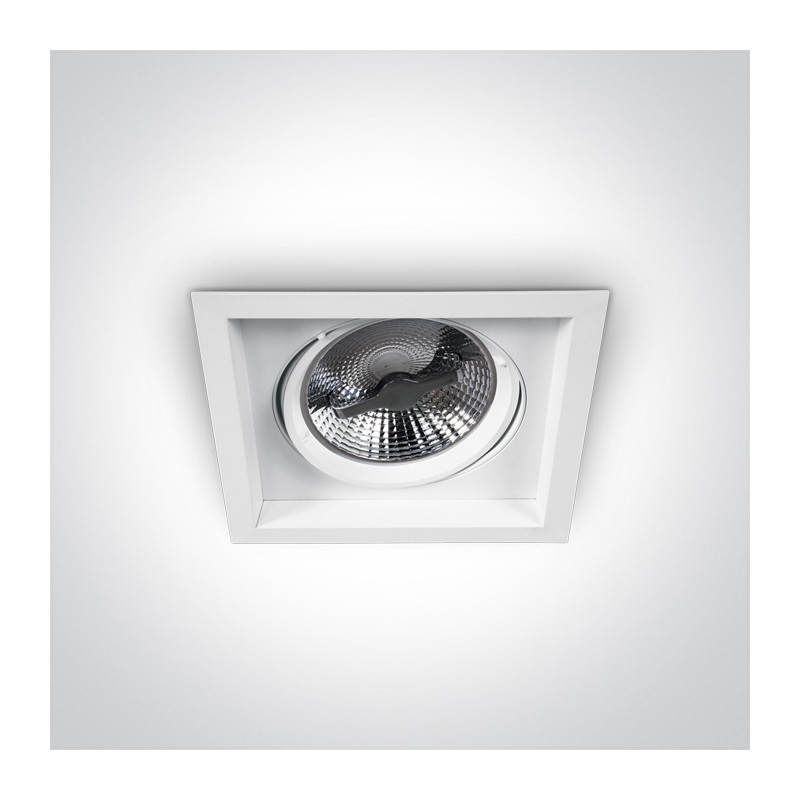 51110N/W biały wpuszczany downlight z oprawką G53 R111 nadaje się również do modułu LED