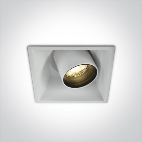 51111C/W/W biały wpust COB LED 3000K 11W + czarny & mosiężny odbłyśnik w komplecie zasilacz 250mA w zestawie