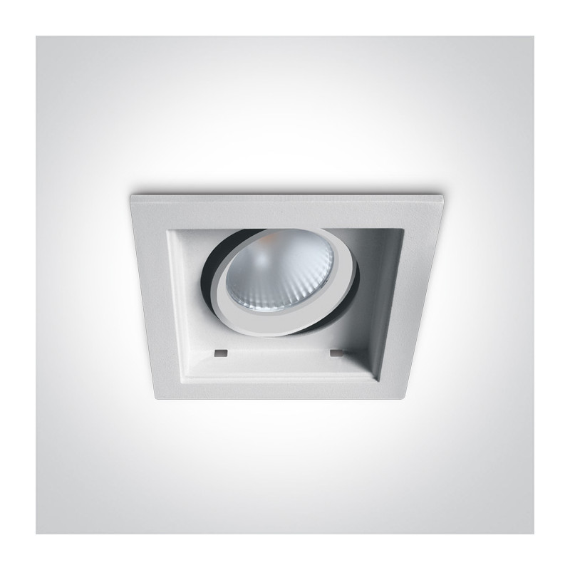 51112H/W/W biały wpust z wymiennymi pierścieniami (zamówić osobno) COB LED 3000K 12W zasilacz 300mA w zestawie