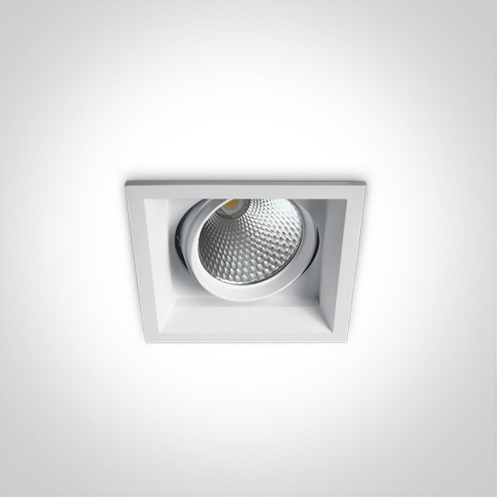 51115TR/W/W biały wpuszczany downlight COB LED 3000K 15W puszka montażowa zasilacz 500mA w komplecie