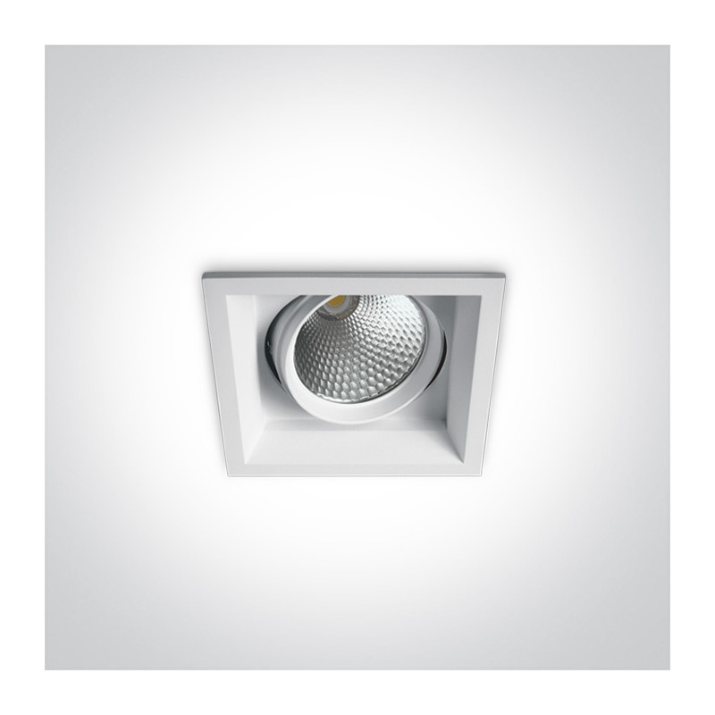51115TR/W/W biały wpuszczany downlight COB LED 3000K 15W puszka montażowa zasilacz 500mA w komplecie