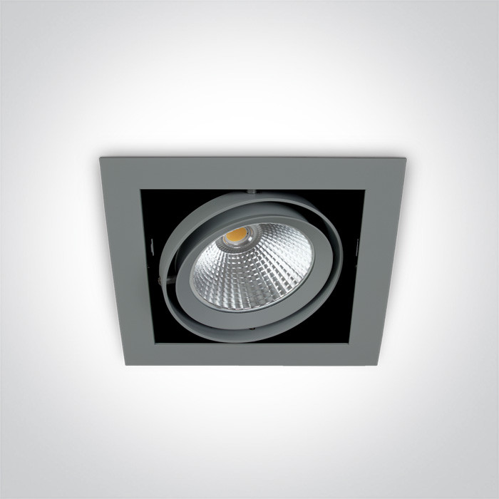 51120/G/C szary wpuszczany downlight COB LED 4000K 20W nieściemnialny zasilacz LED w zestawie